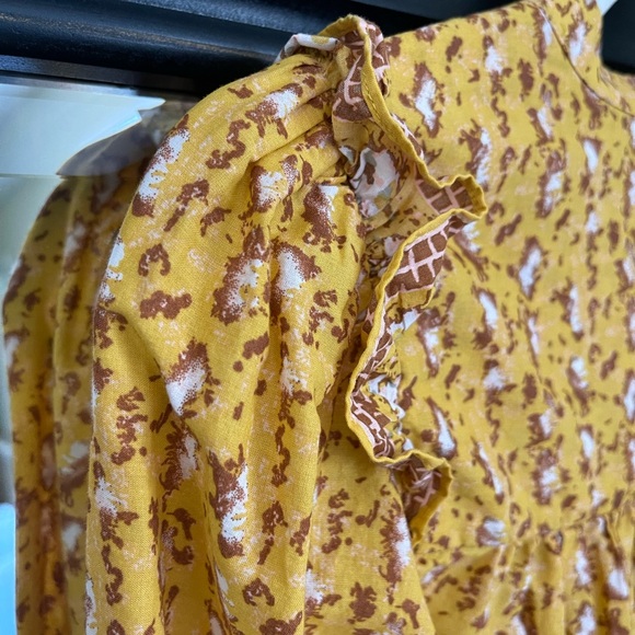 Joie Prairie Cottagecore Peasant Ruffle Button Up Long‎ Sleeve Top Size Small - Picture 9 of 10